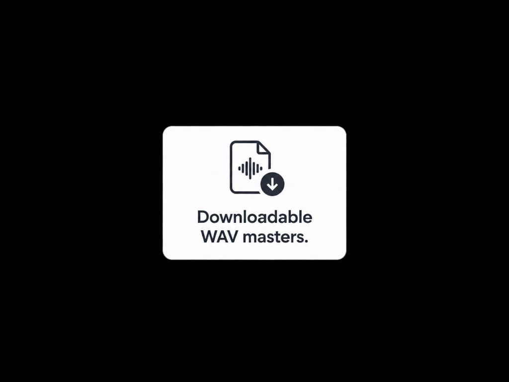 다운로드 가능한 WAV 마스터