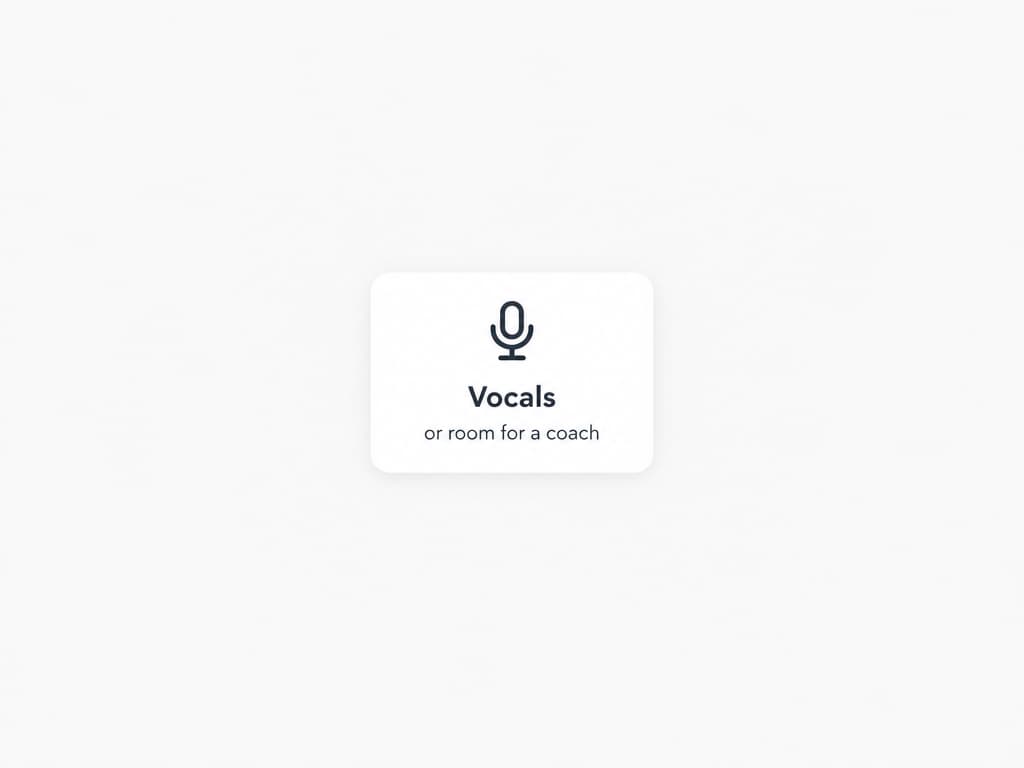 Vocals for training or instrumental for a coach