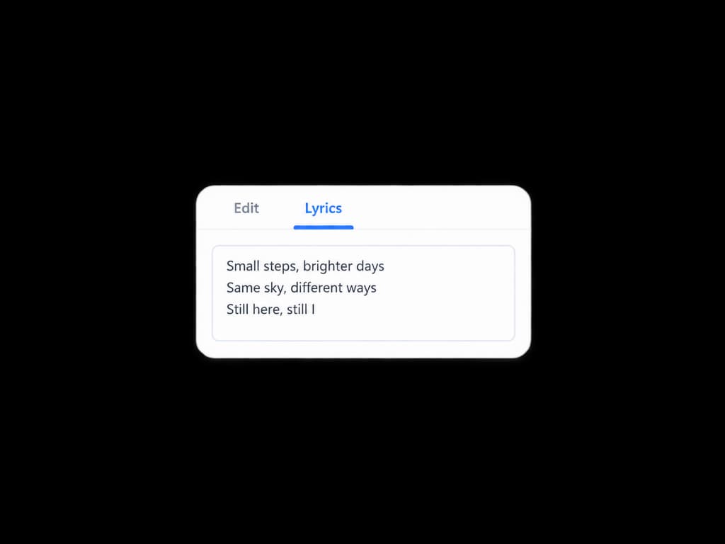 Writing custom lyrics for an AI-generated song