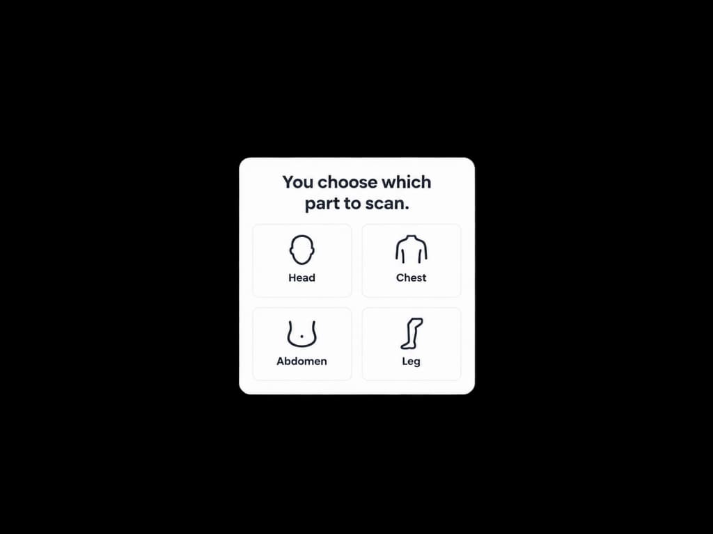 You choose which part to scan