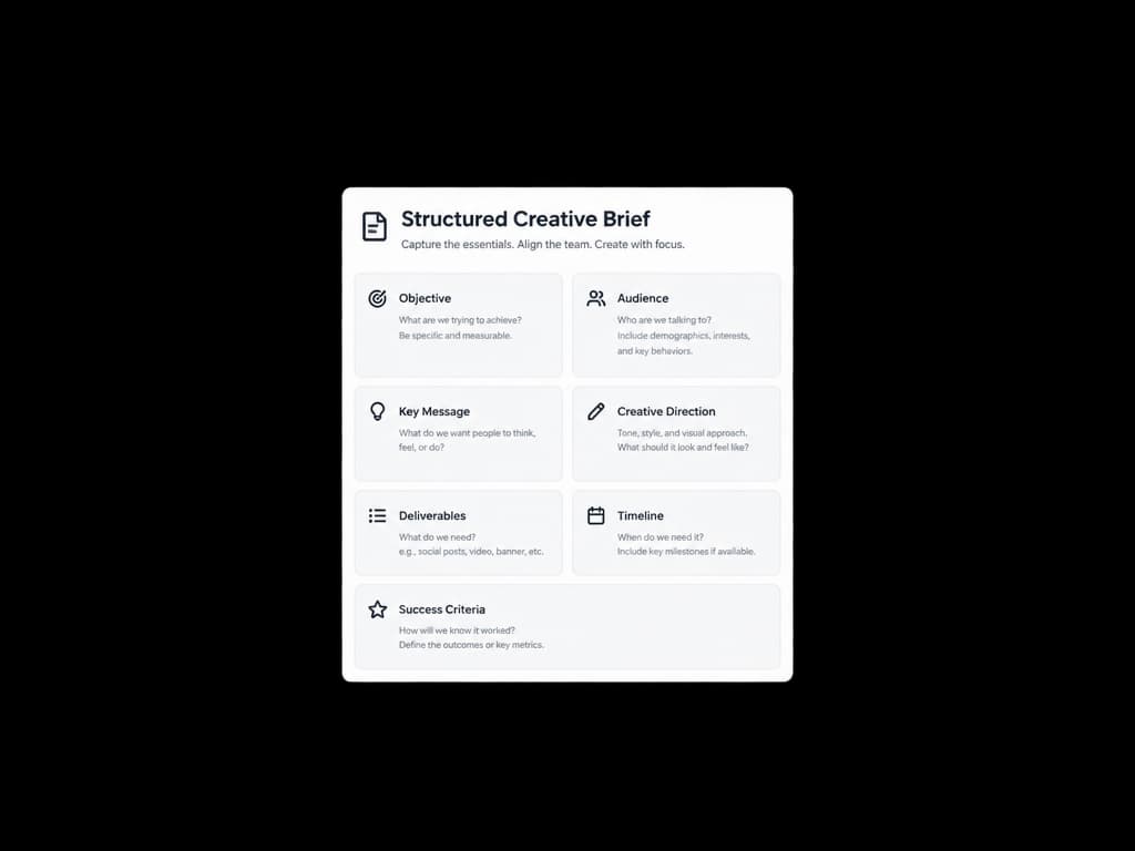 Structured creative brief