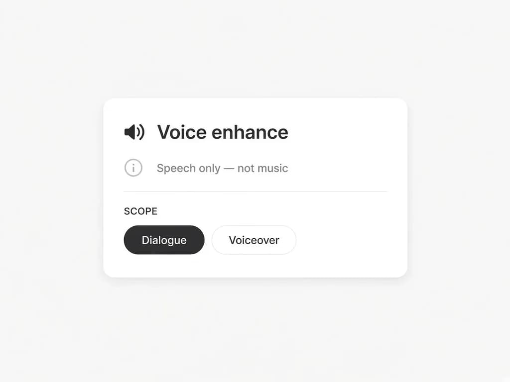 同じエンハンサー、人声向けの開始モード