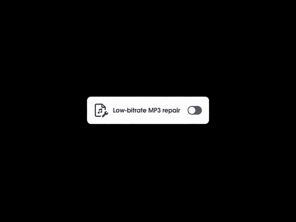 Low-bitrate MP3 repair