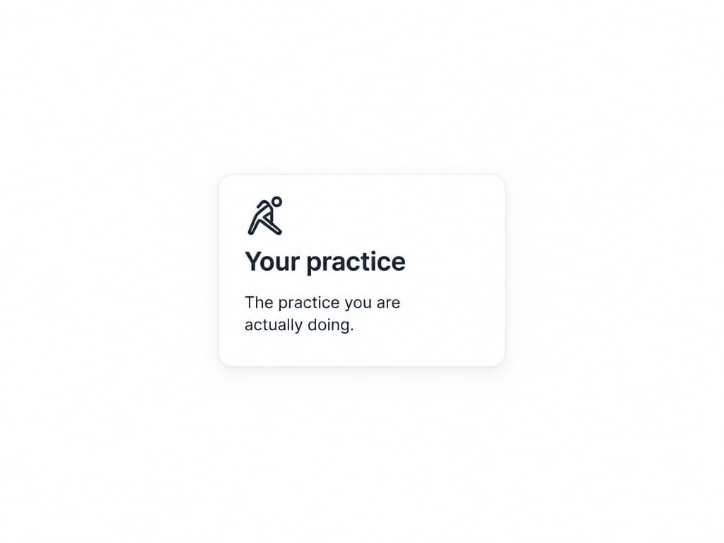 Describing the practice the music is for